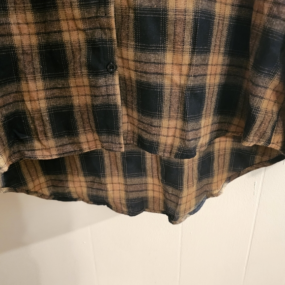 Blooming Jelly Orange and Black Grunge Tshirt Shacket Hoodie - Picture 2 of 5